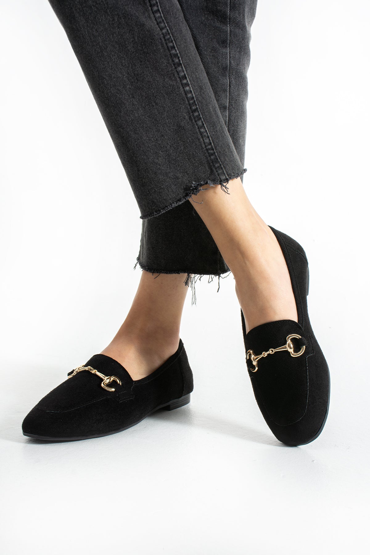 Seramon Süet Aksesuar Detaylı Kadın Babet