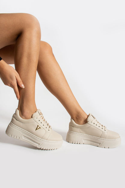 Rakya kadın kalın taban bağcıklı sneaker