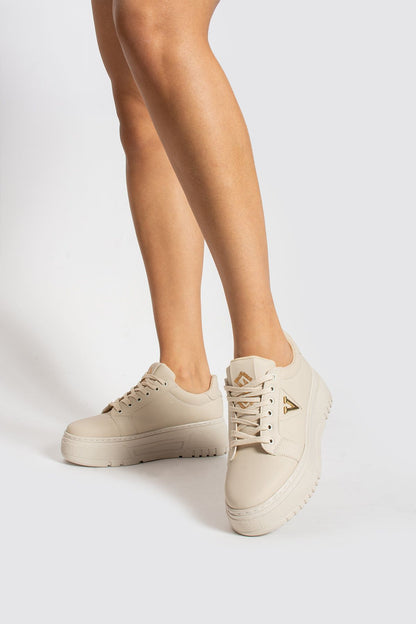 Rakya kadın kalın taban bağcıklı sneaker