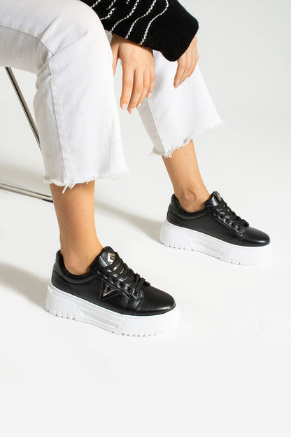 Rakya kadın kalın taban bağcıklı sneaker