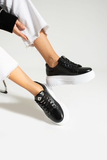 Rakya kadın kalın taban bağcıklı sneaker