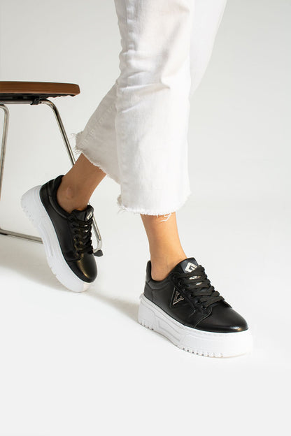 Rakya kadın kalın taban bağcıklı sneaker