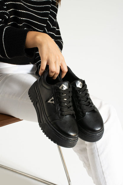 Rakya kadın kalın taban bağcıklı sneaker