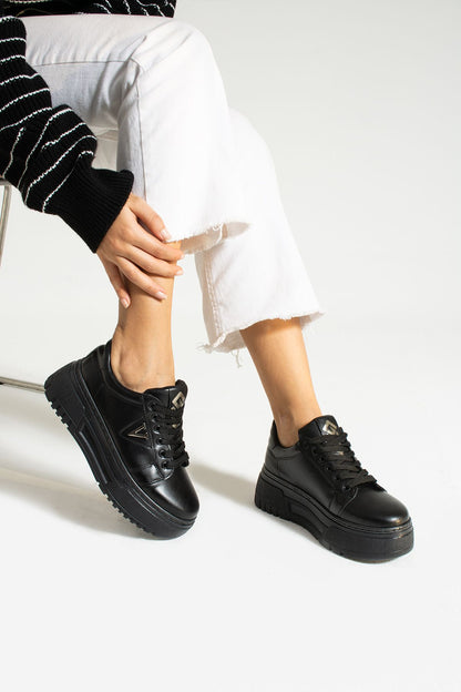 Rakya kadın kalın taban bağcıklı sneaker